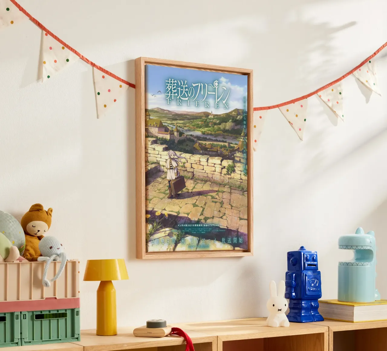 Sousou No Frieren tela con Cornice a cassetta da donald shop
