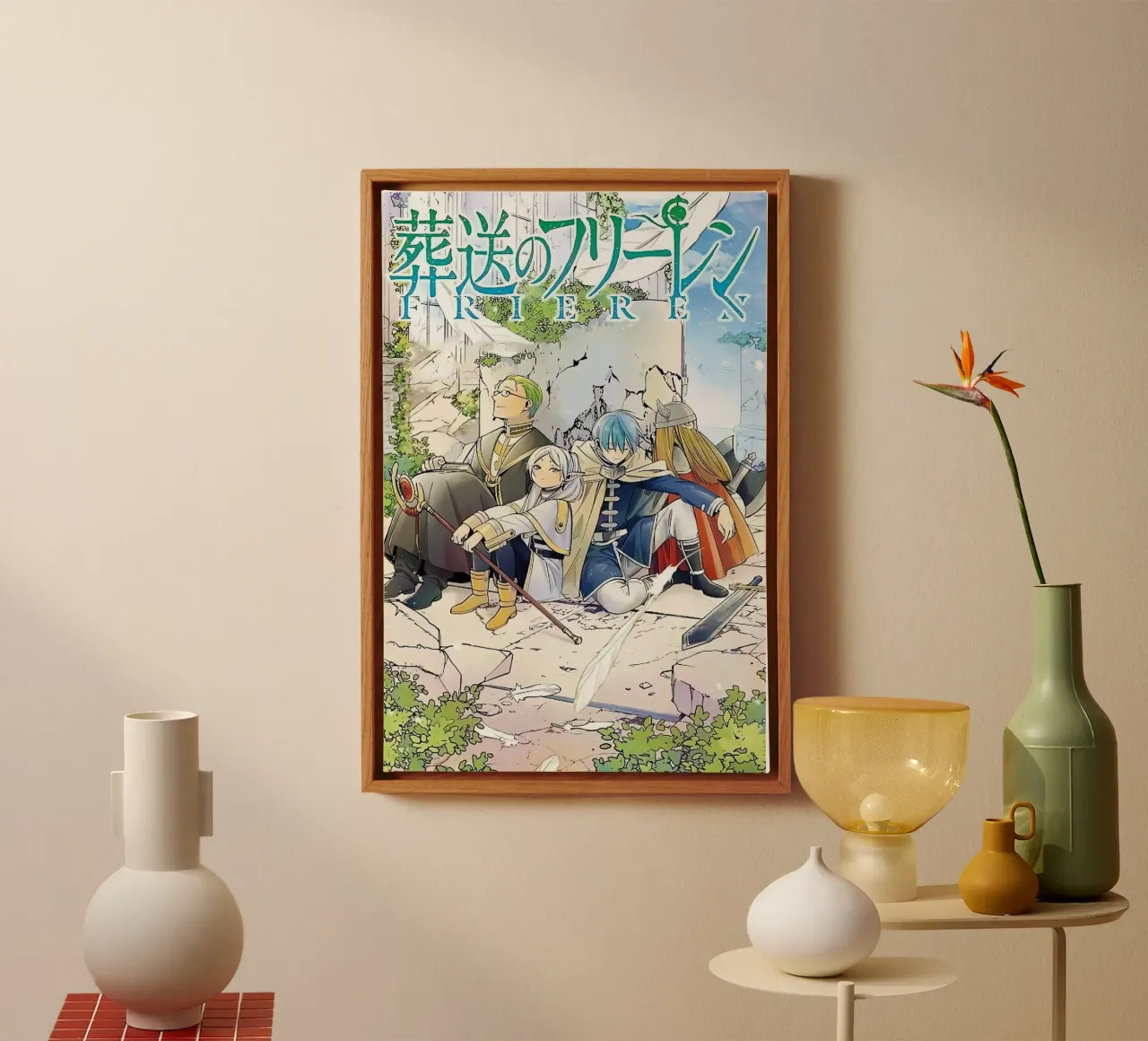 Sousou No Frieren canvas met Baklijst van donald shop