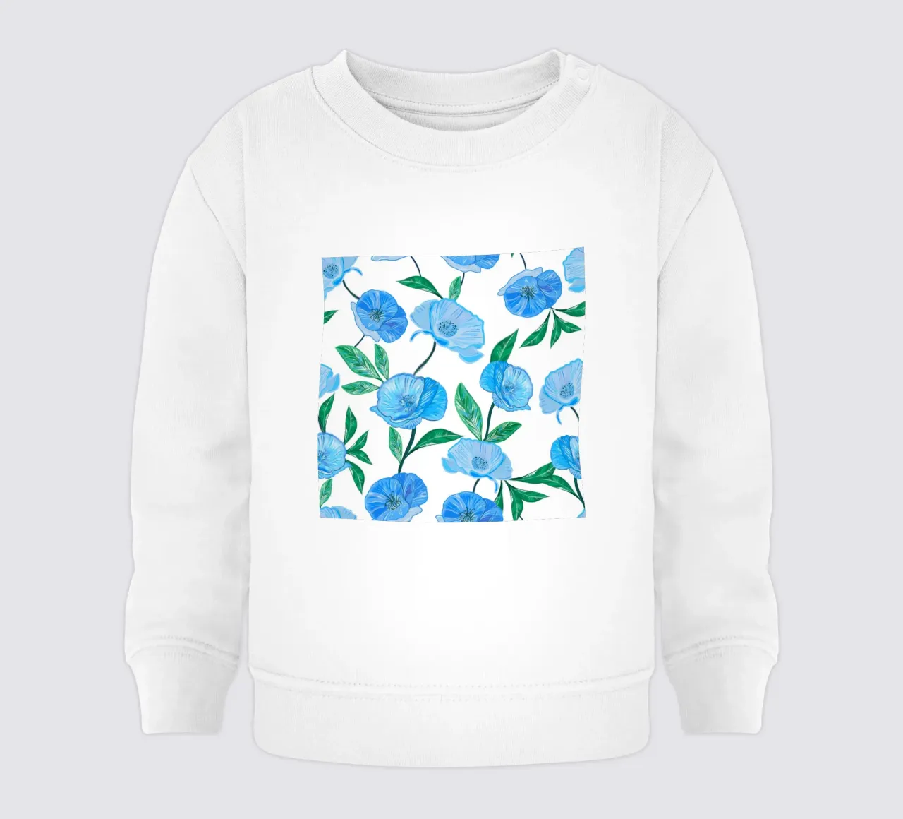 Papaveri blu felpa neonato da gulsengunel