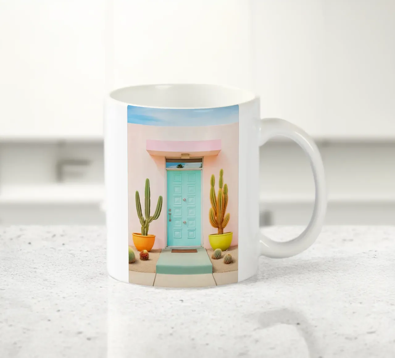 Pretty Pastel Palm Springs tazza in ceramica da lennytravers