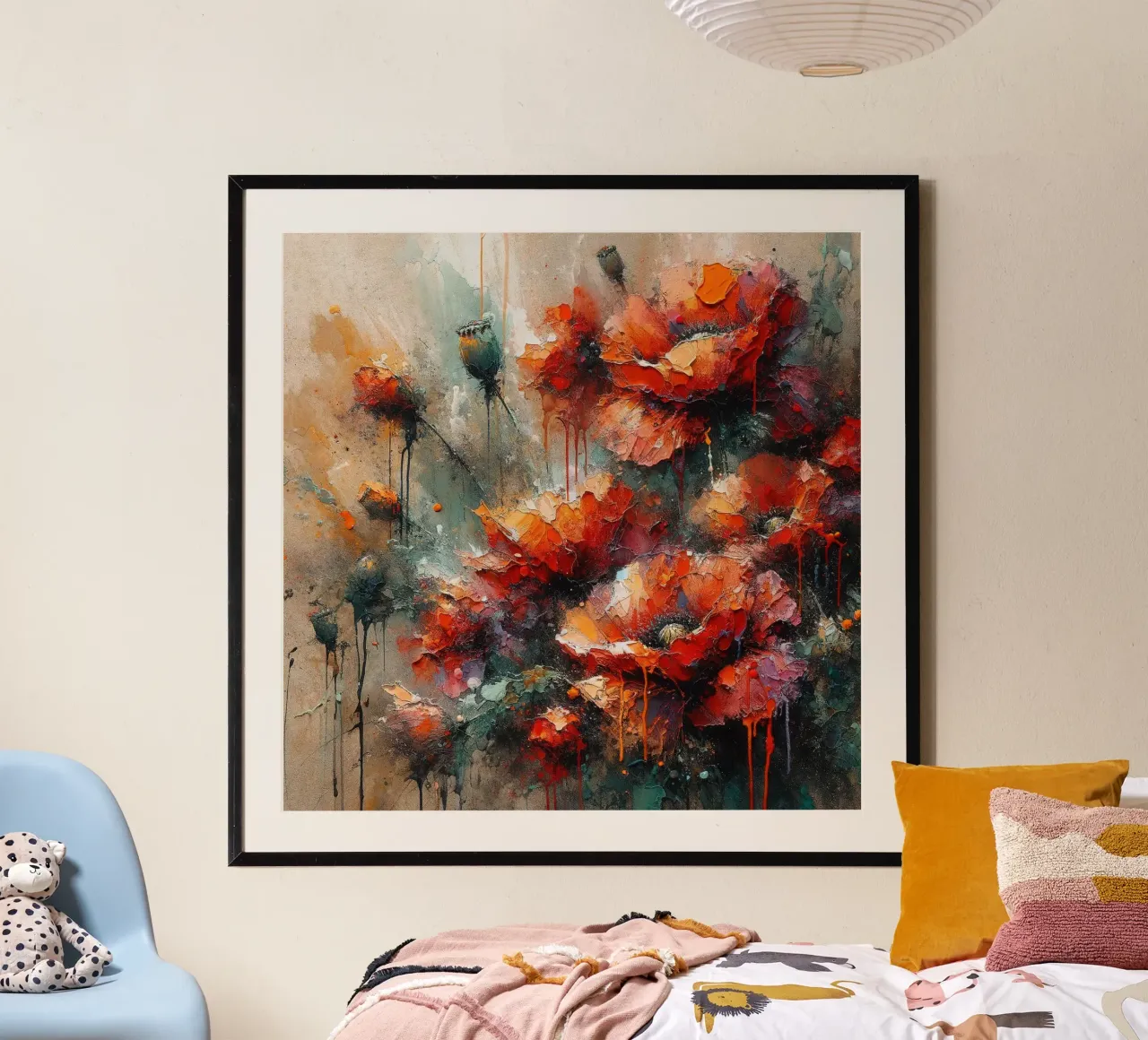 Fiori vivaci in fiore poster da Chromatic Fusion Studio