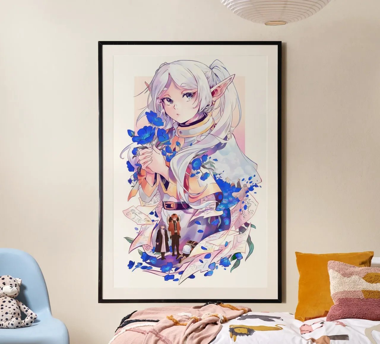 Sousou no Frieren poster con telaio in plastica da donald shop