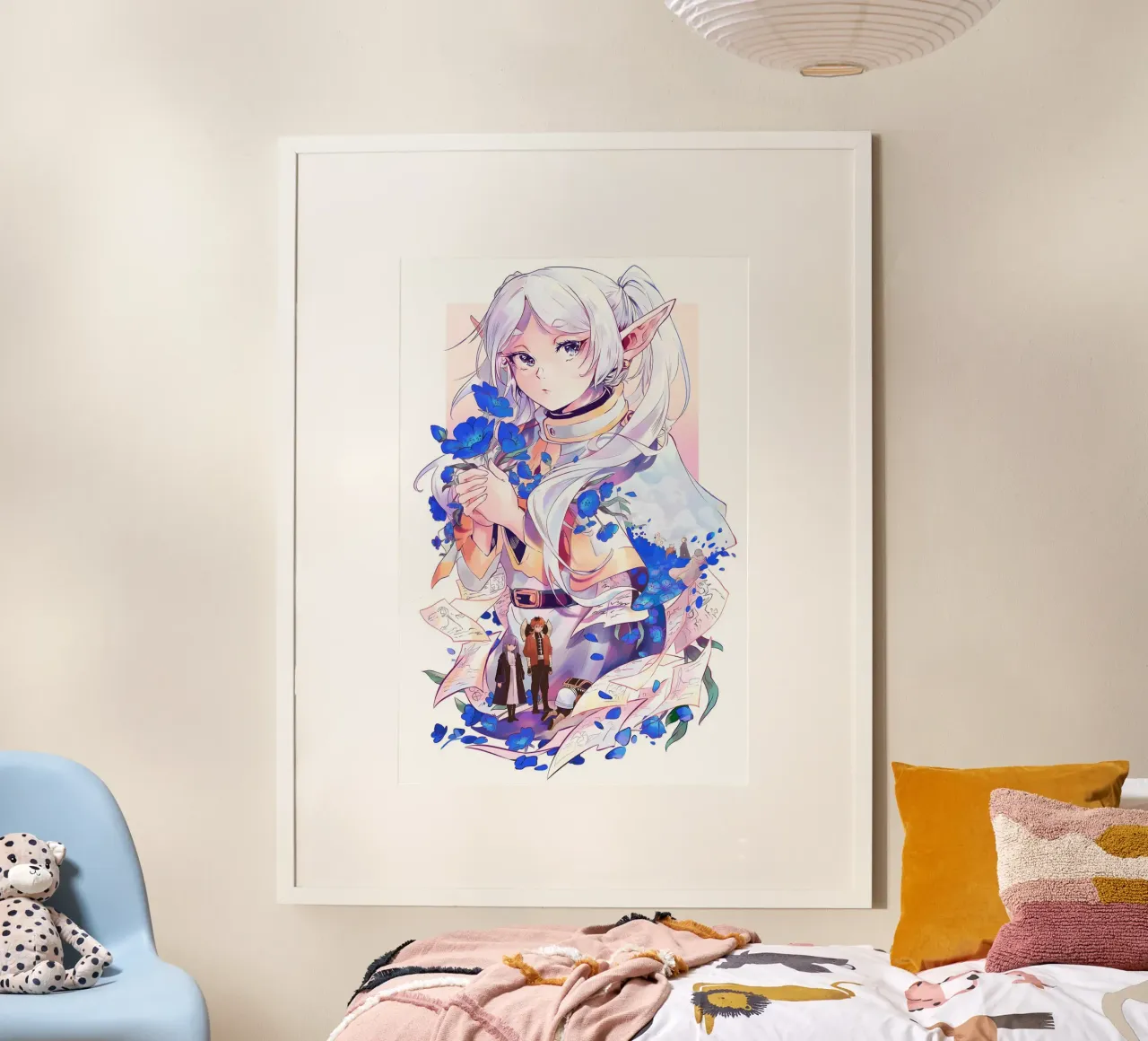 Sousou no Frieren poster con telaio in plastica da donald shop