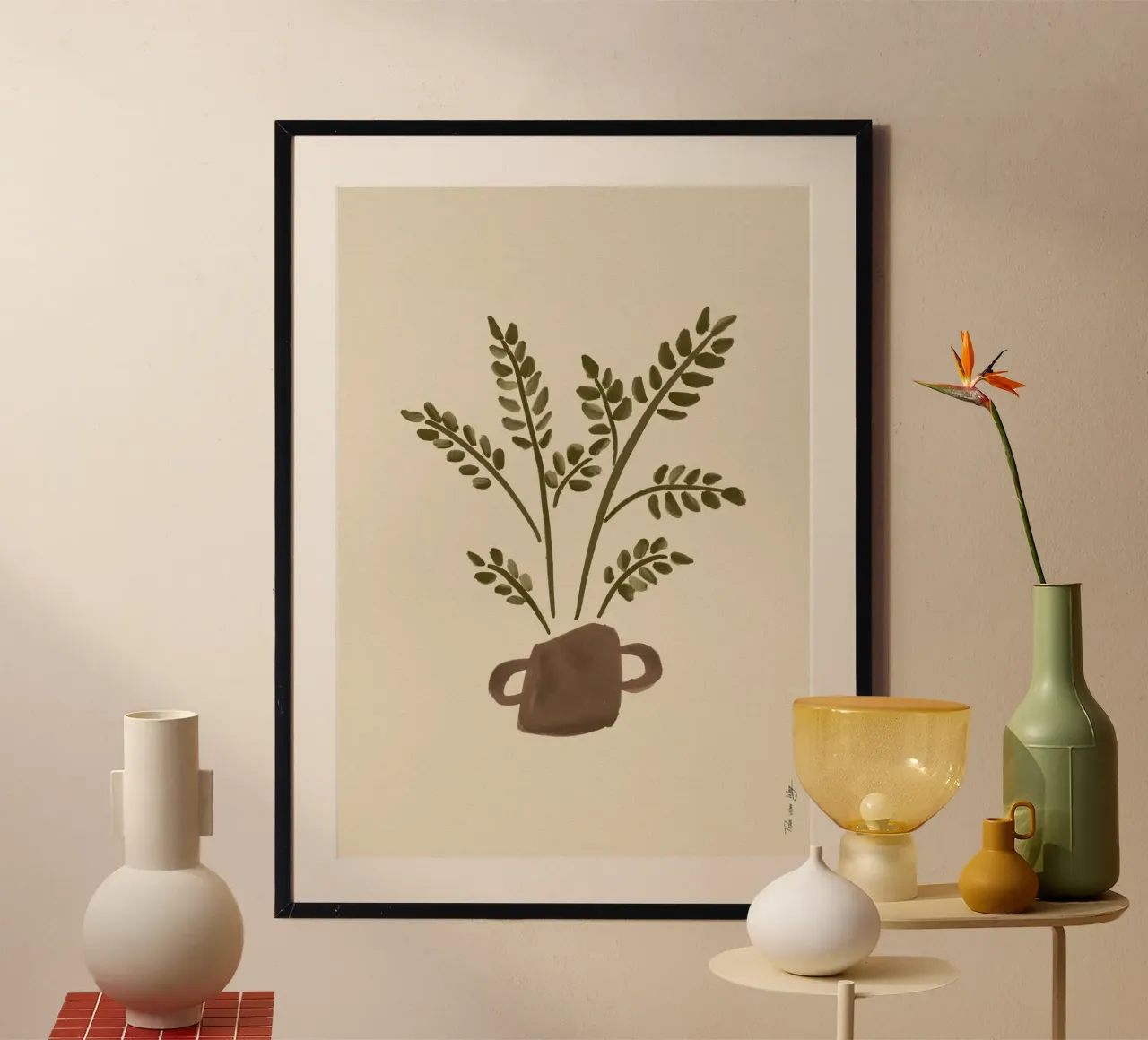 Simple Sprout poster con telaio in alluminio da Tida vom Weg