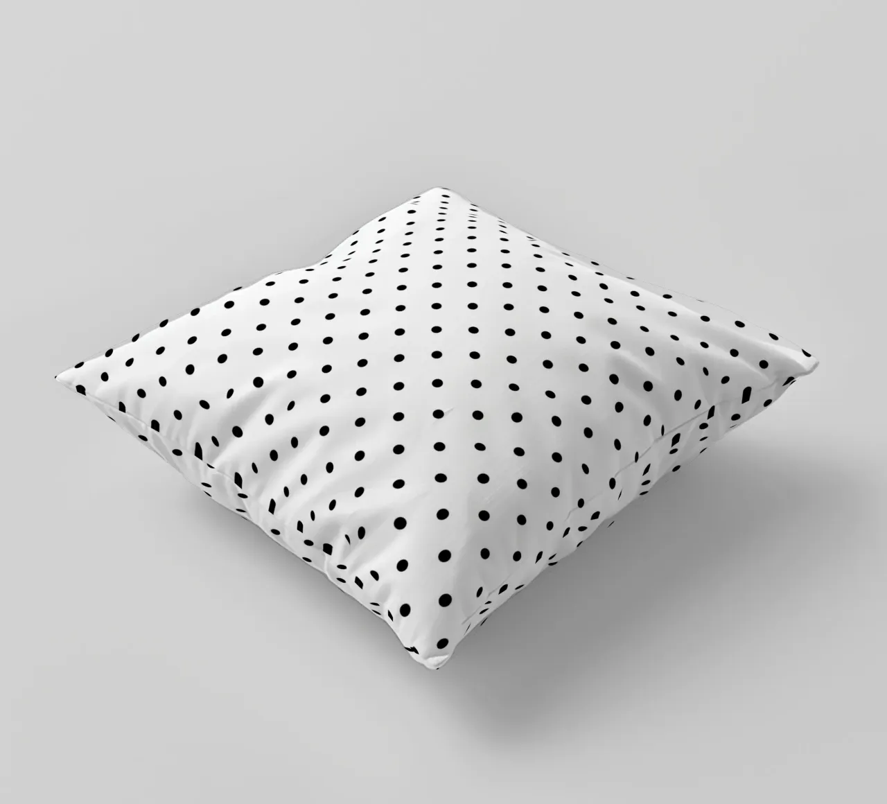 Minimal Basic Polka Dots | Nero su bianco cuscino da Beauty in Simplicity