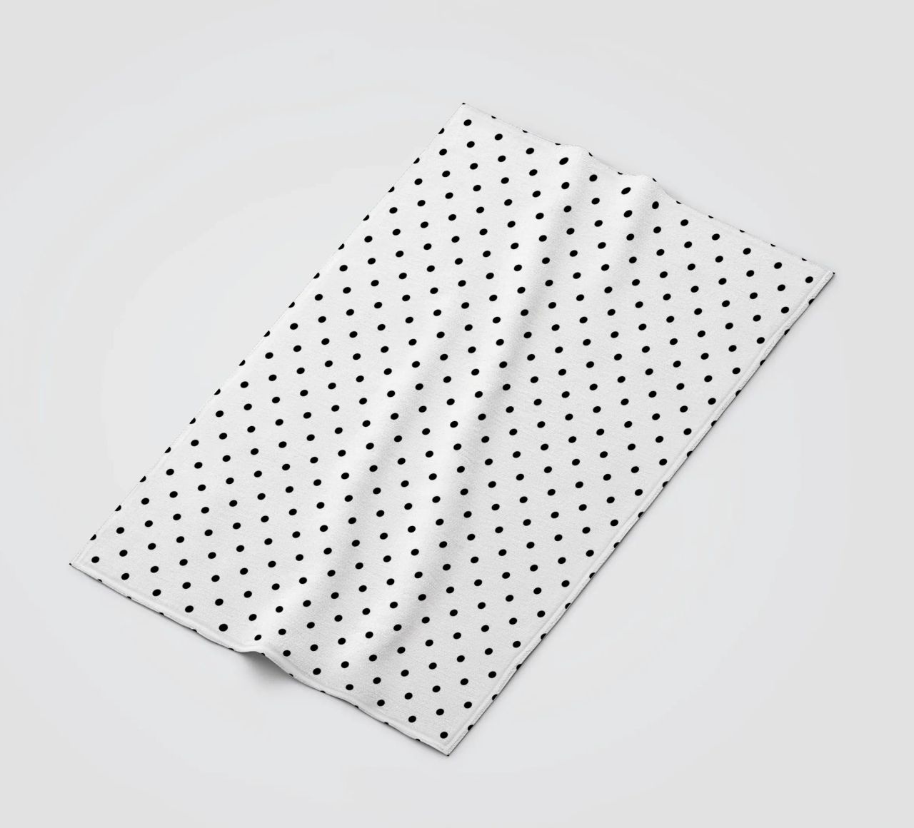 Minimal Basic Polka Dots | Schwarz auf Weiß Fleecedecke von Beauty in Simplicity