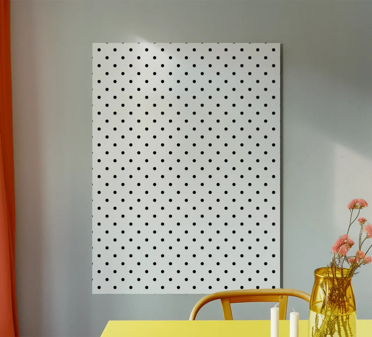 Minimal Basic Polka Dots | Nero su bianco alluminio dibond da Beauty in Simplicity