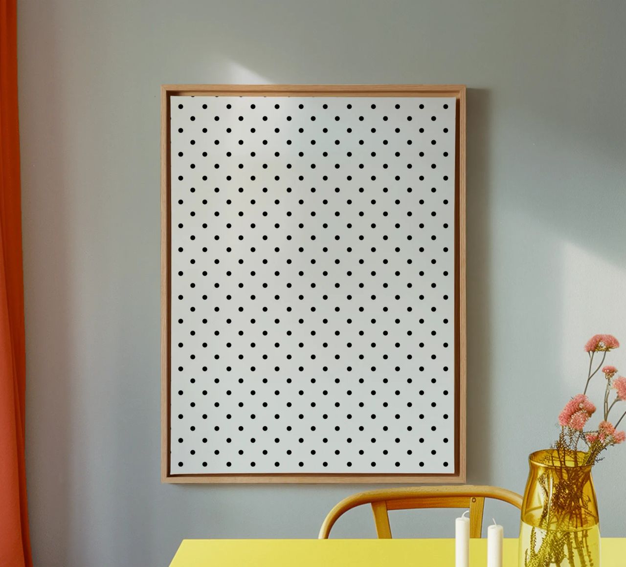Minimal Basic Polka Dots | Zwart op Wit canvas van Beauty in Simplicity