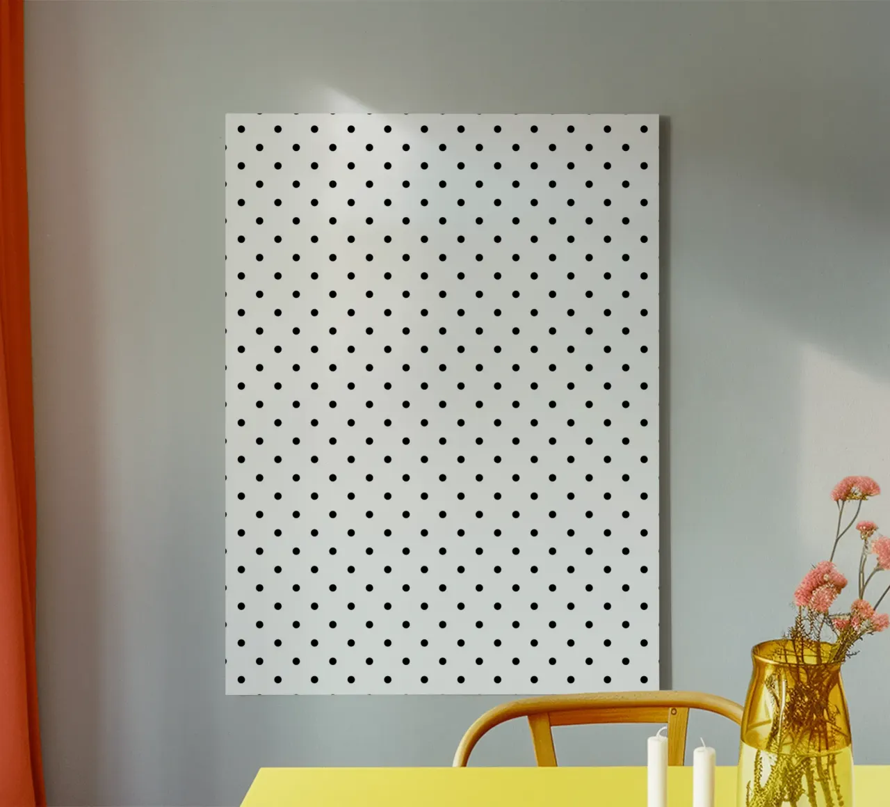 Minimal Basic Polka Dots | Nero su bianco tela da Beauty in Simplicity