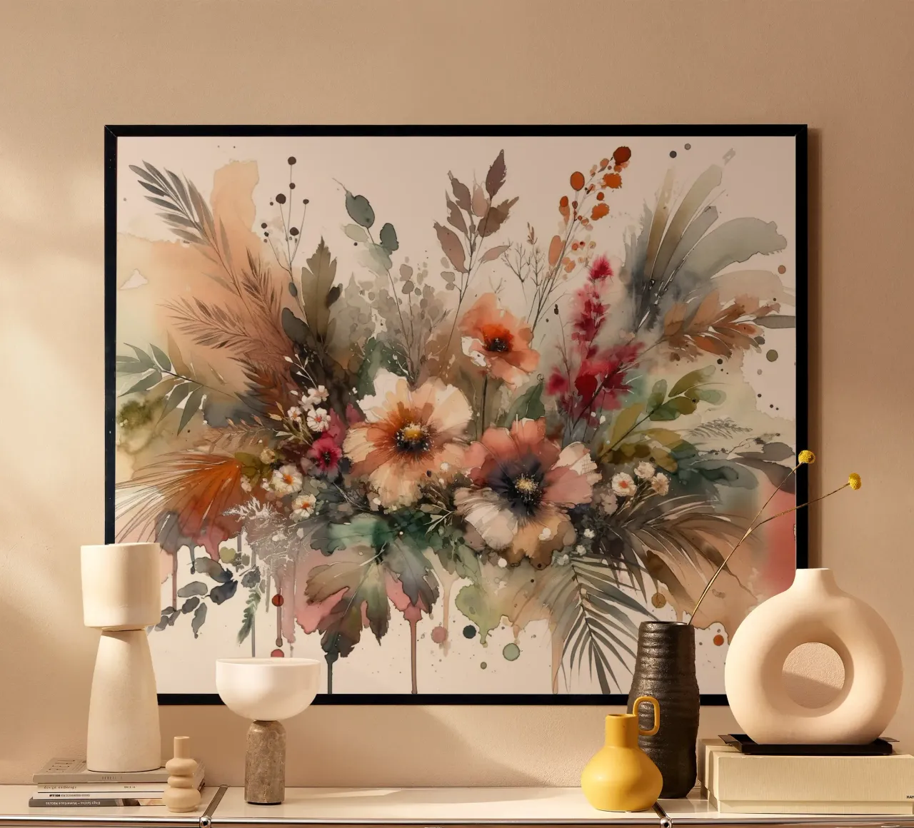 Acquerello Bloom Harmony poster da Chromatic Fusion Studio