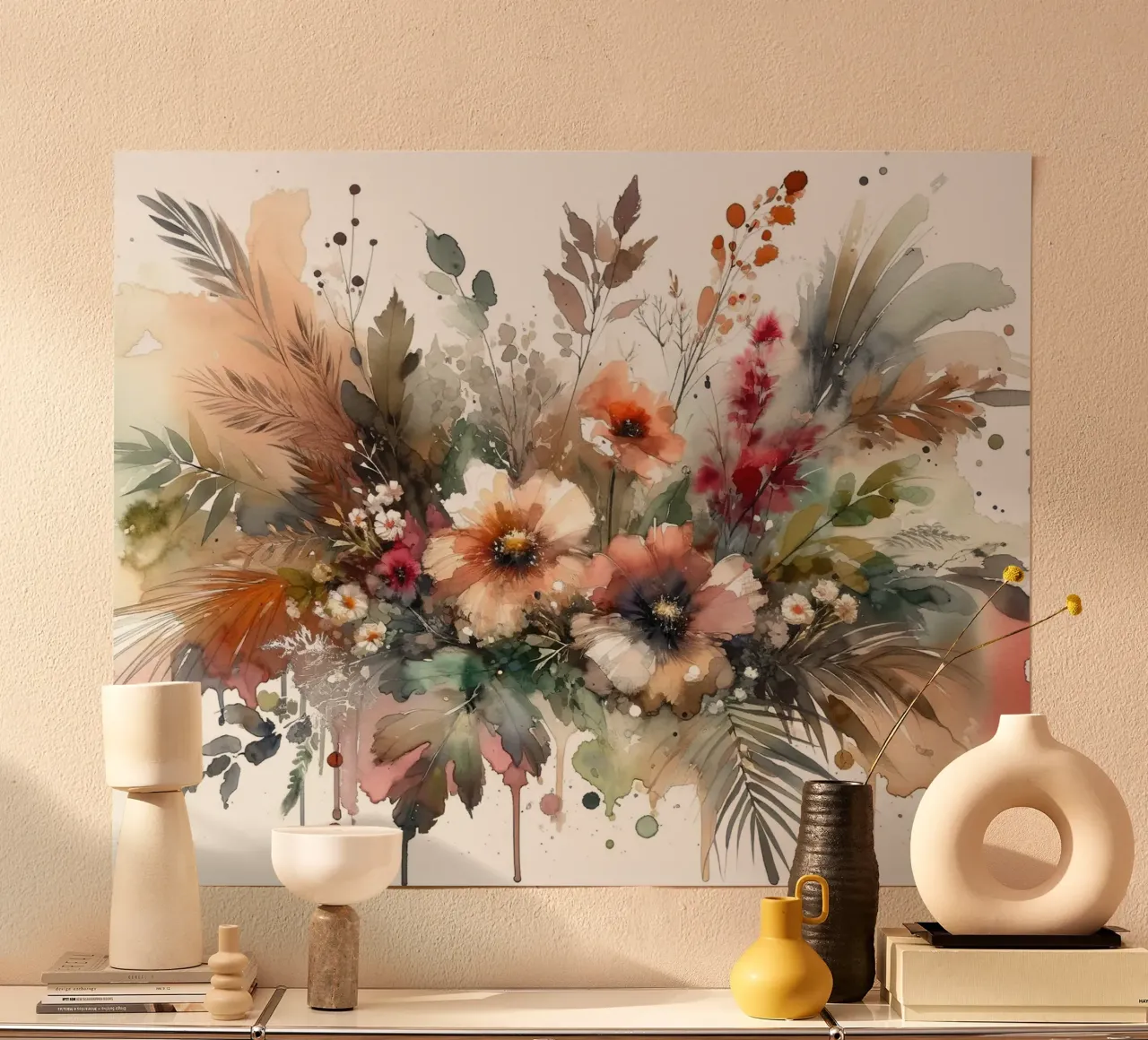 Acquerello Bloom Harmony poster da Chromatic Fusion Studio