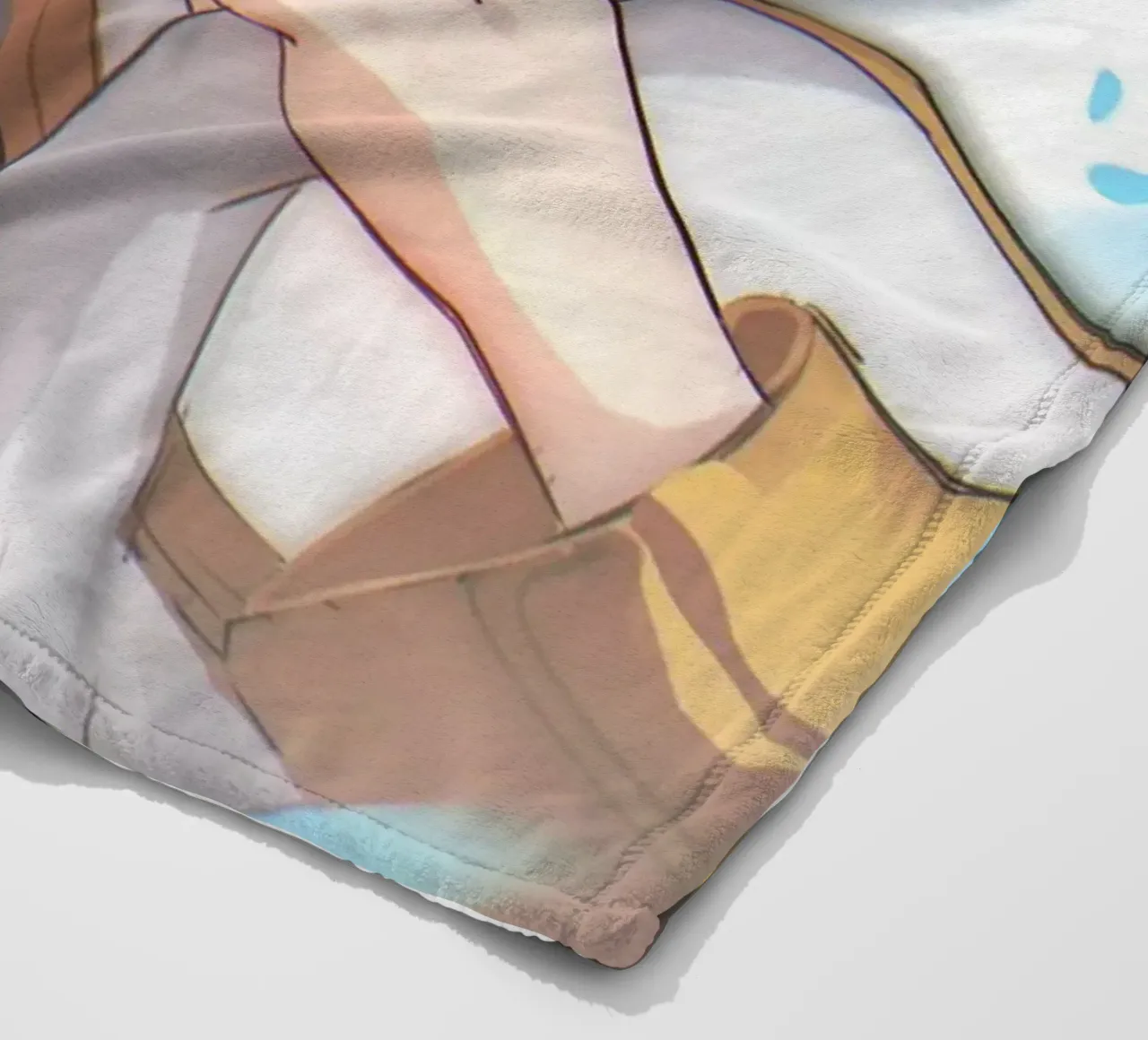 ragazza timida coperta in pile da donald shop