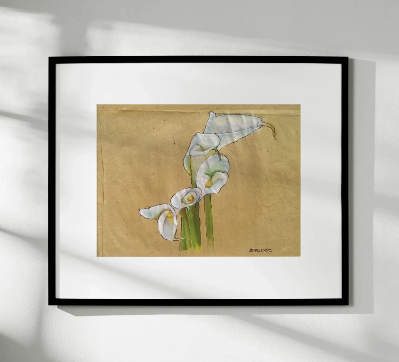 Cala Lilien poster con telaio in legno da Martin Ahrens