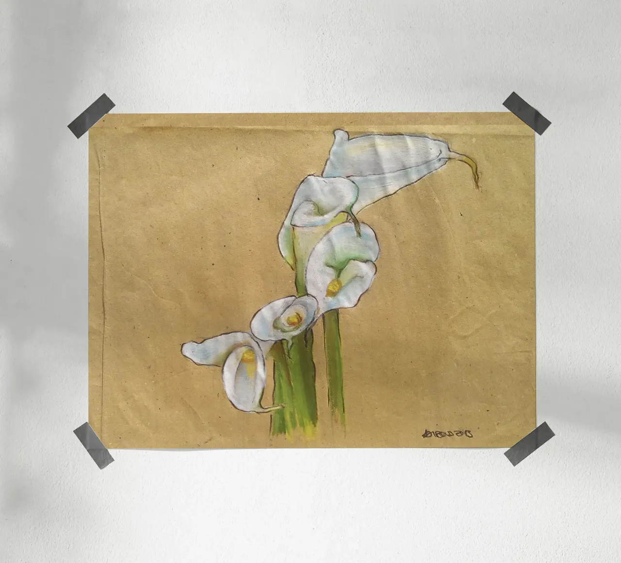 Cala Lilien poster con telaio in legno da Martin Ahrens
