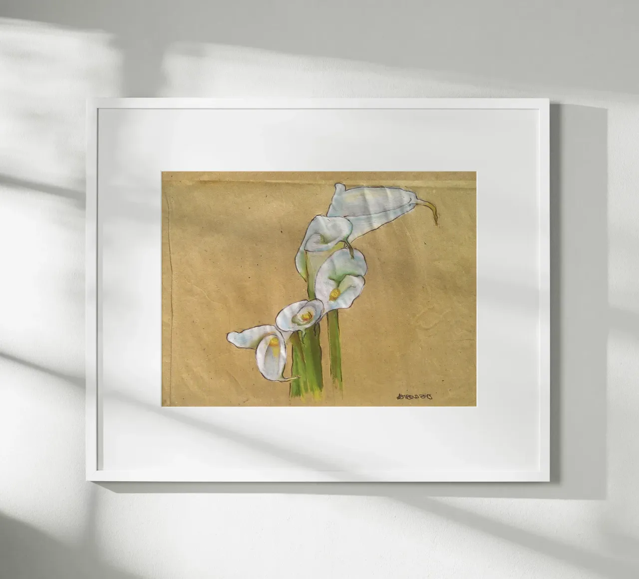 Cala Lilien poster con telaio in legno da Martin Ahrens