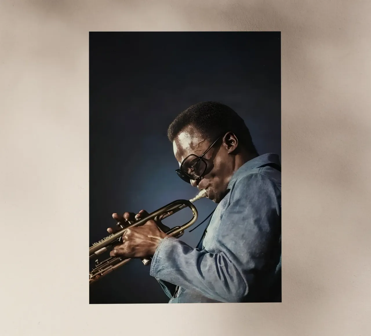 Miles Davis pellicola backlit da Low poly art