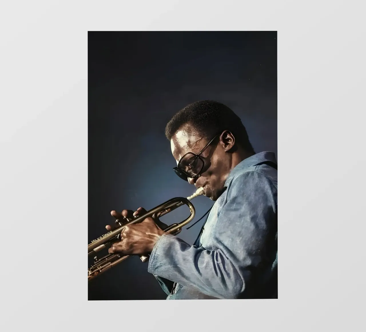 Miles Davis pellicola backlit da Low poly art