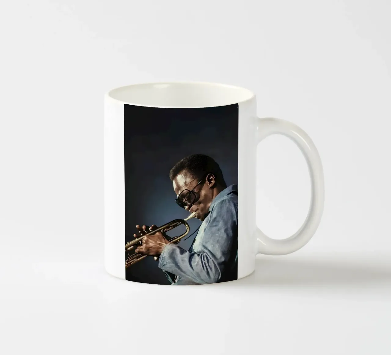 Miles Davis tazza in ceramica da Low poly art