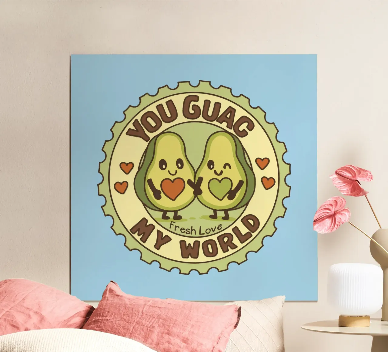 Il mio mondo è guazzato poster con telaio in legno da Loobs