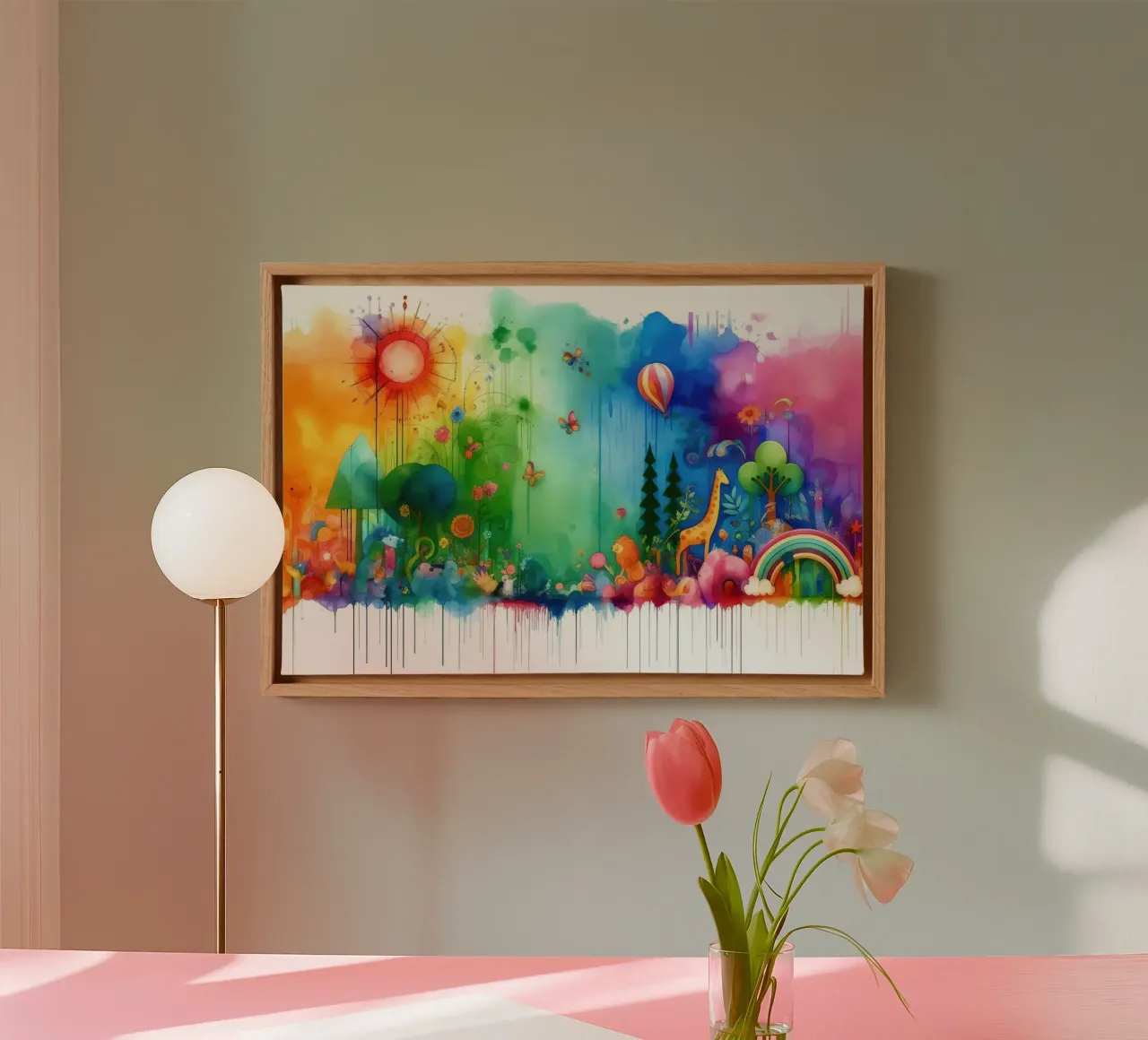 Whimsical Wonderland for Joyful Imaginations canvas with Floater frame by Chromatic Fusion Studio