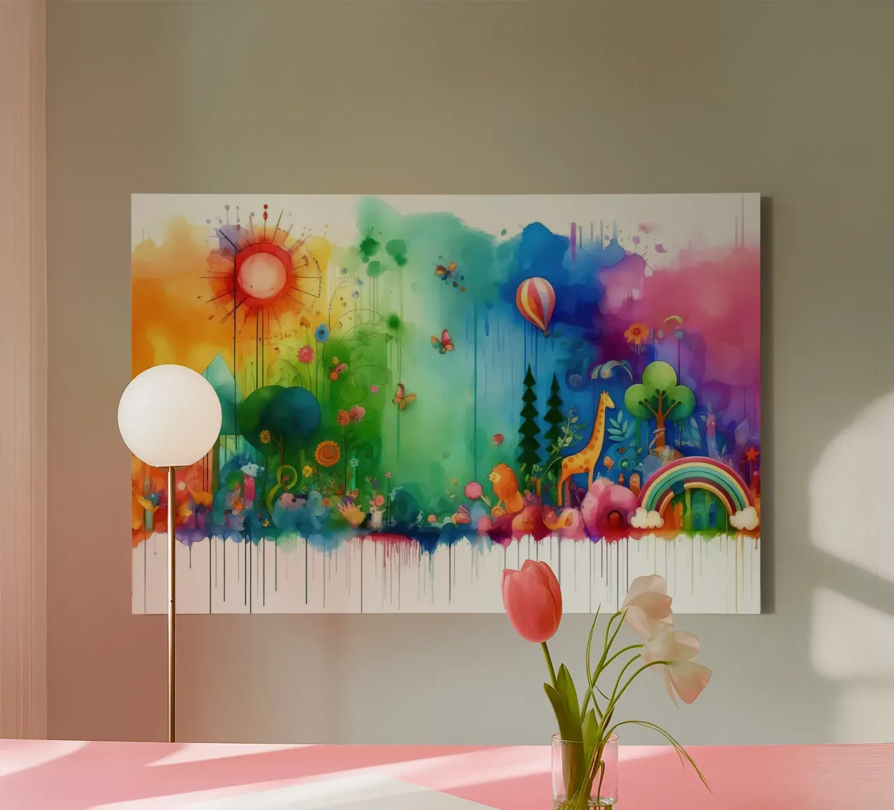 Whimsical Wonderland for Joyful Imaginations canvas with Floater frame by Chromatic Fusion Studio