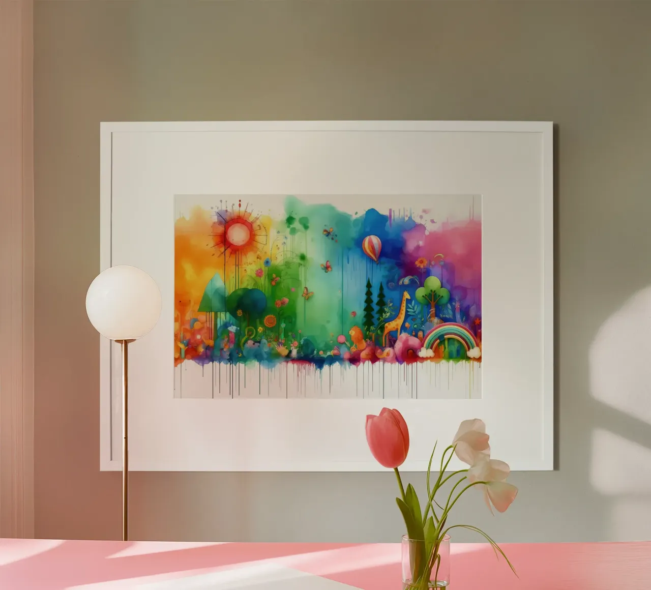 Un estroso paese delle meraviglie per un'immaginazione gioiosa poster con telaio in plastica da Chromatic Fusion Studio