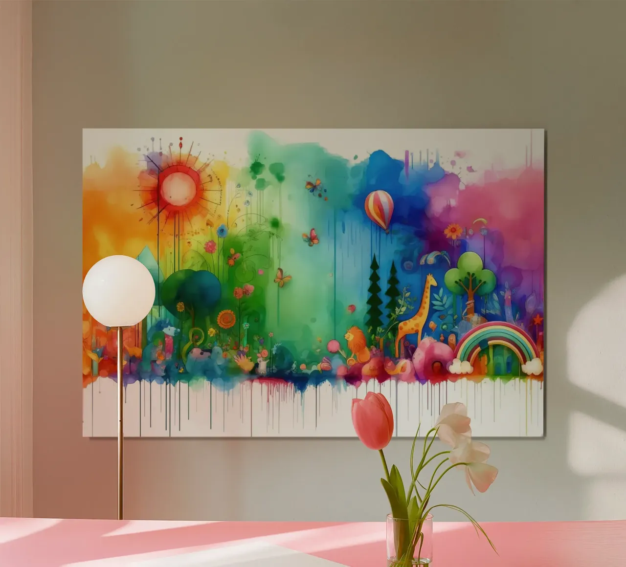 Un estroso paese delle meraviglie per un'immaginazione gioiosa poster con telaio in plastica da Chromatic Fusion Studio