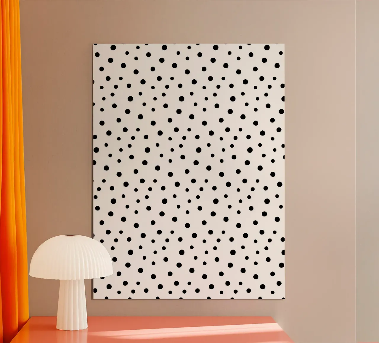 Minimal Chic Disegnato a mano a pois | Nero su bianco poster da Beauty in Simplicity