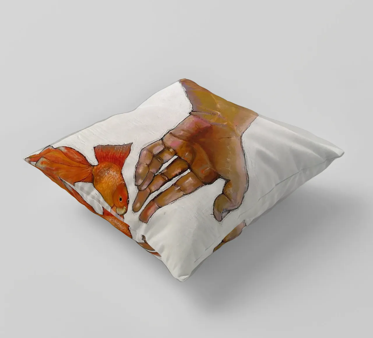 Mano con koi cuscino da Martin Ahrens