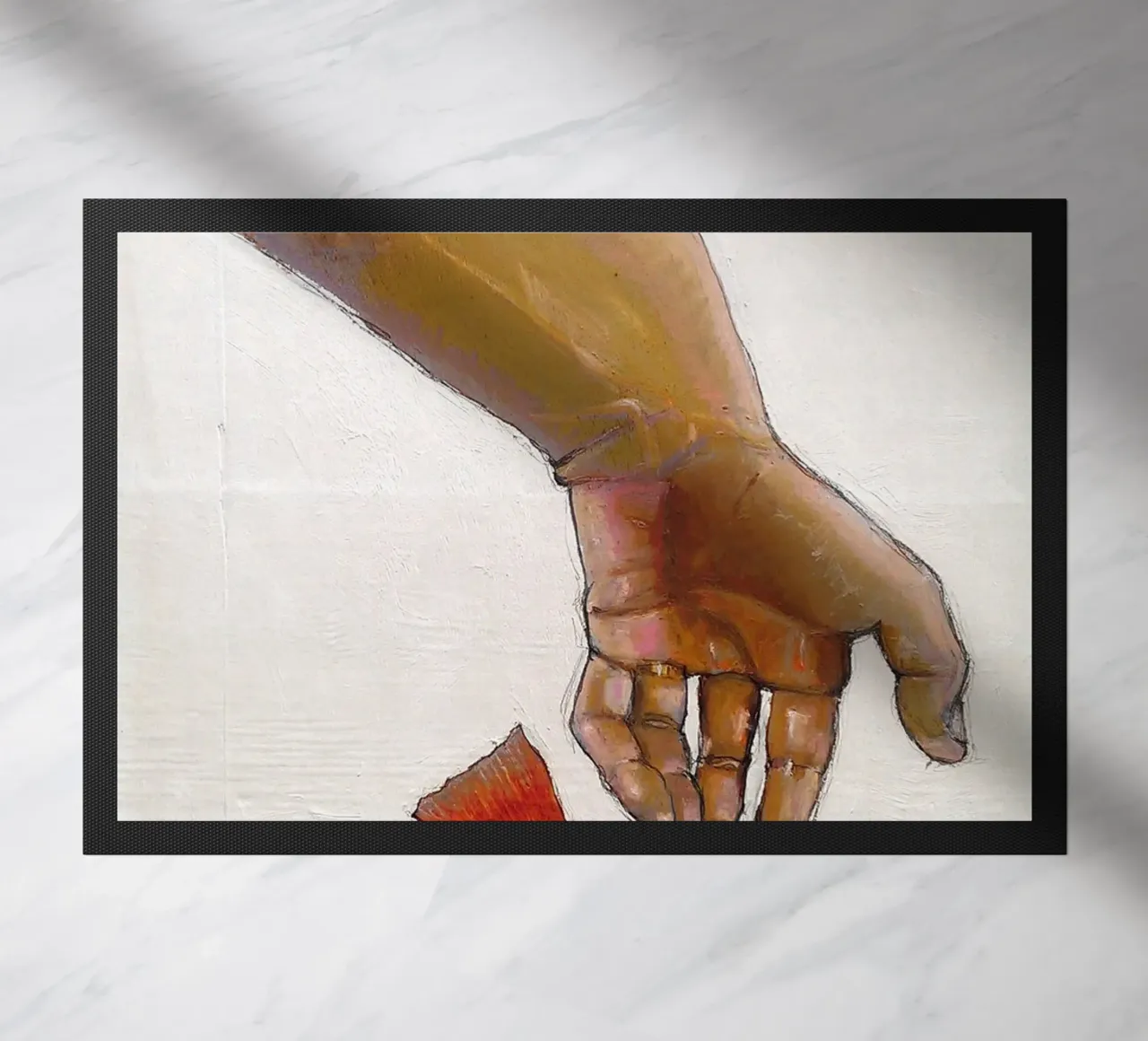 Mano con koi zerbino da Martin Ahrens