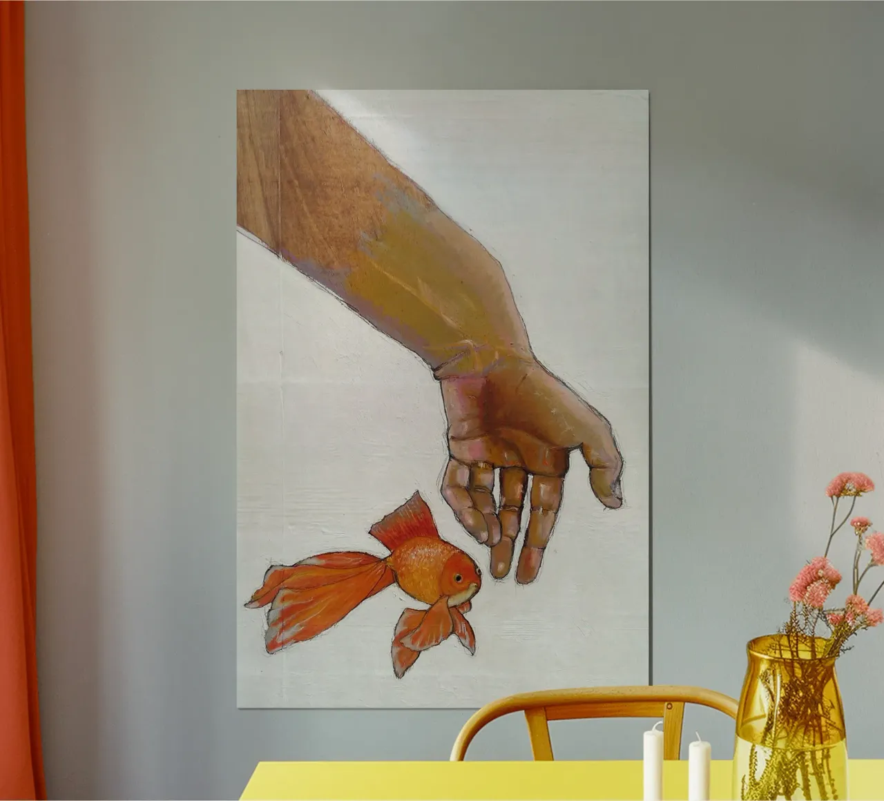 Main avec koi poster de Martin Ahrens