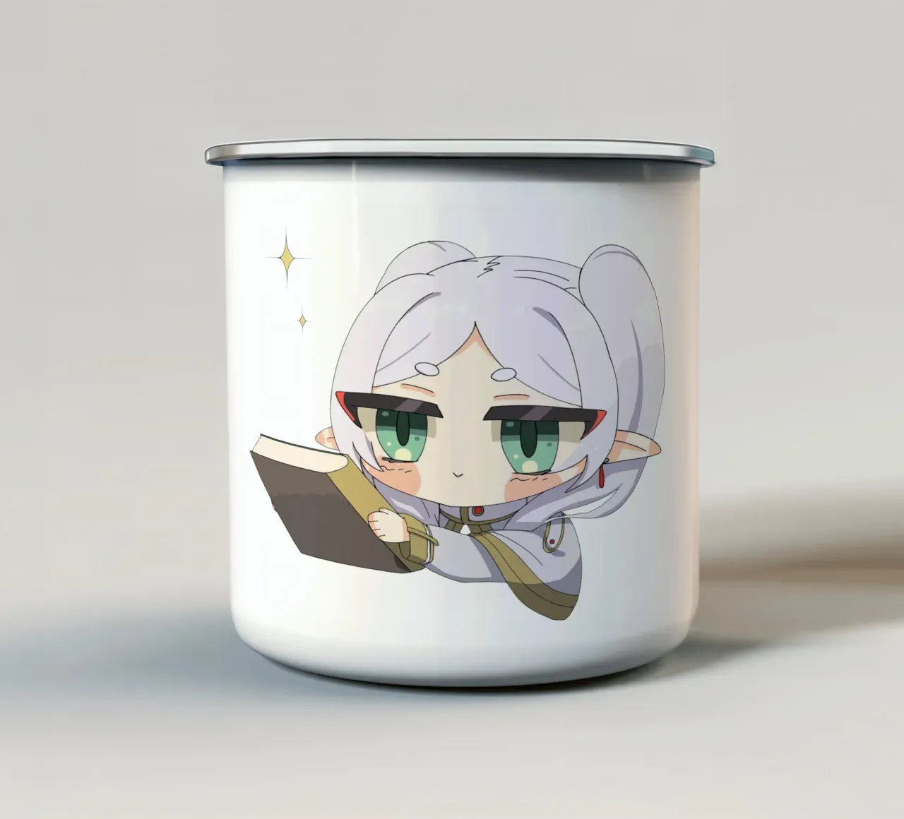 Leggere un libro tazza in smalto da donald shop
