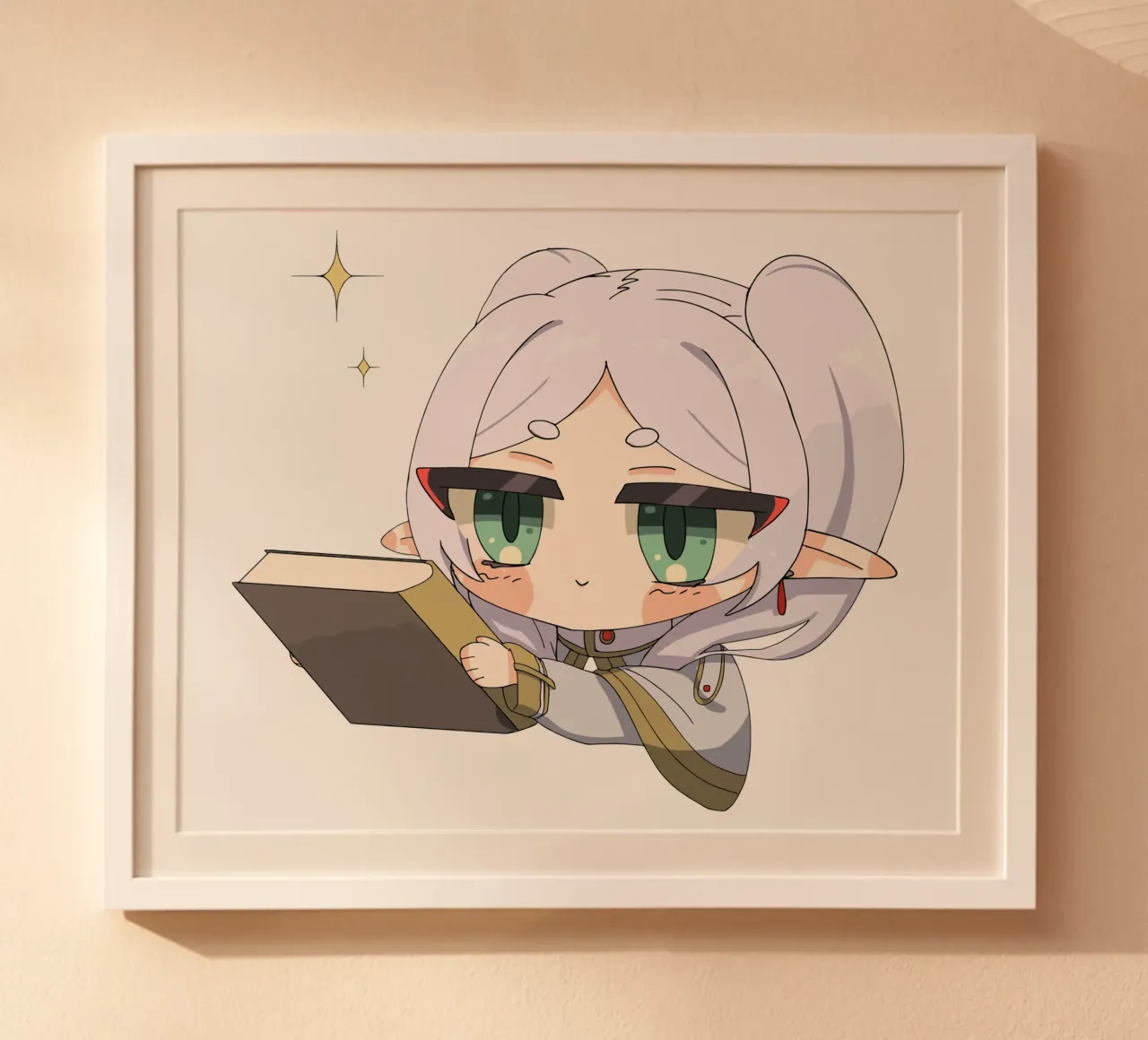 Leggere un libro poster con telaio in legno da donald shop