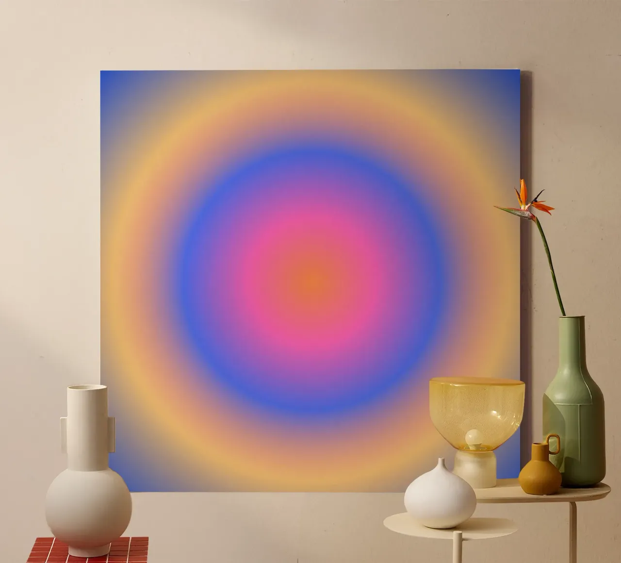 Spectrum Pulse Leinwand mit Schattenfugenrahmen von RS LAB STUDIO