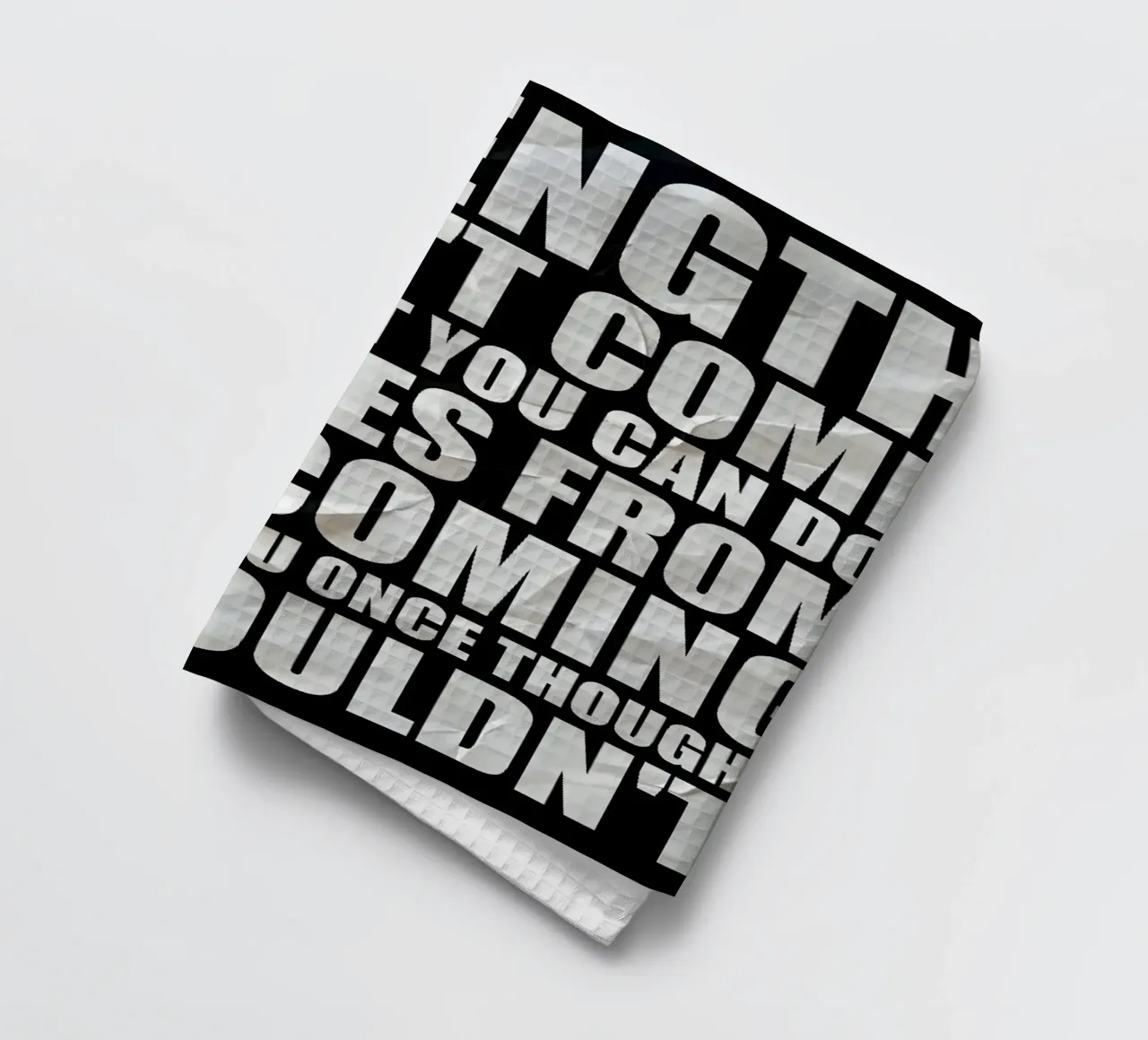 STRENGTH DOESNT COME canovaccio da cucina da Type & Tape