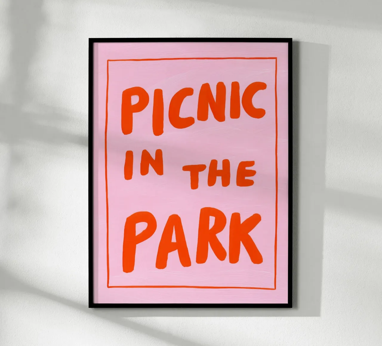 Picnic nel parco, pinki poster da Carinaprint