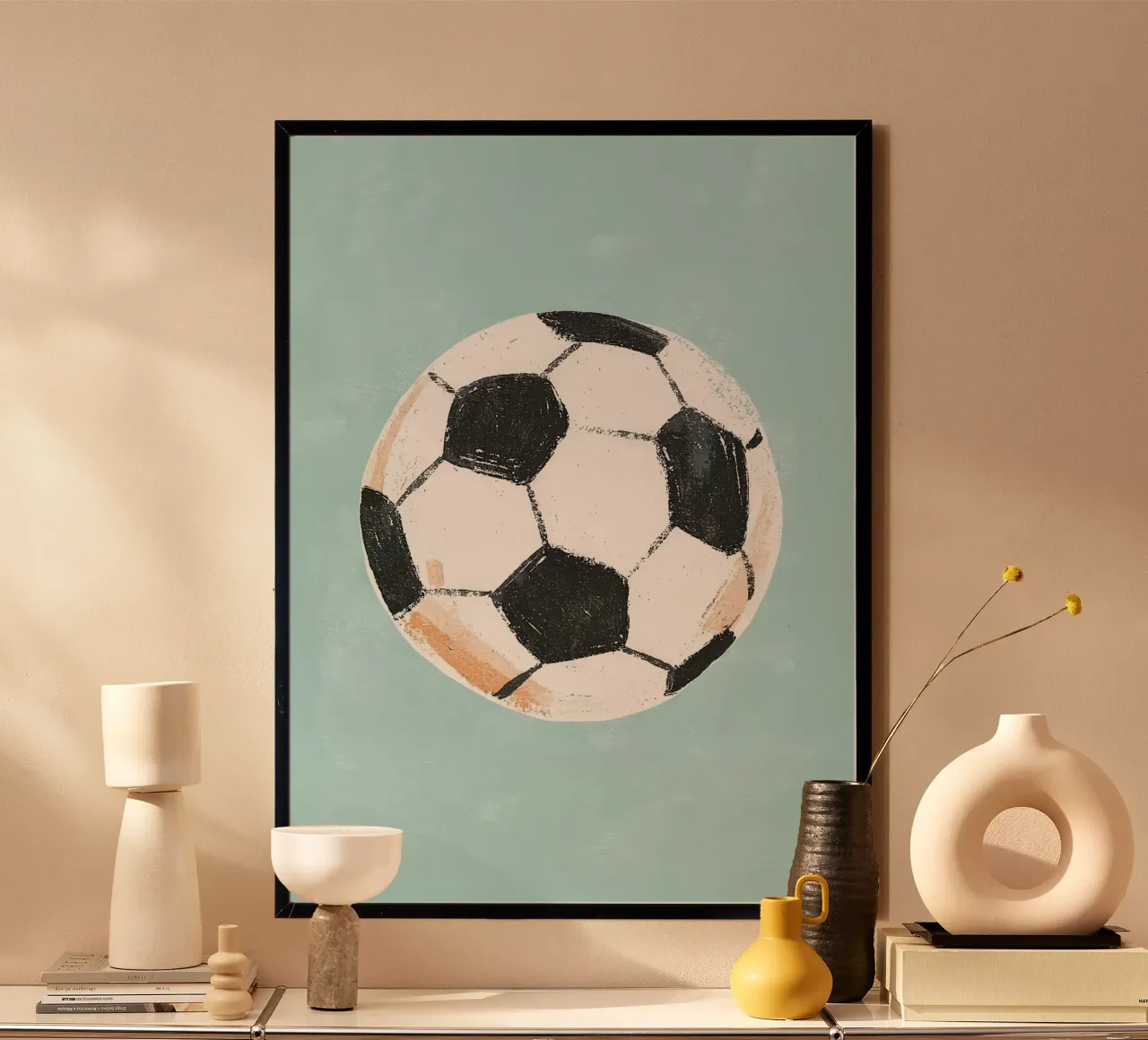 pallone da calcio pallone sportivo poster con telaio in alluminio da Leonard R Sadler