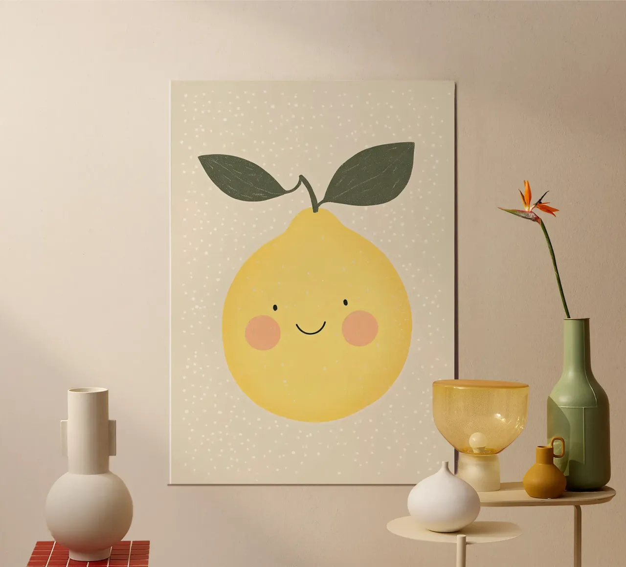 Foglie di limone smile poster da Leonard R Sadler