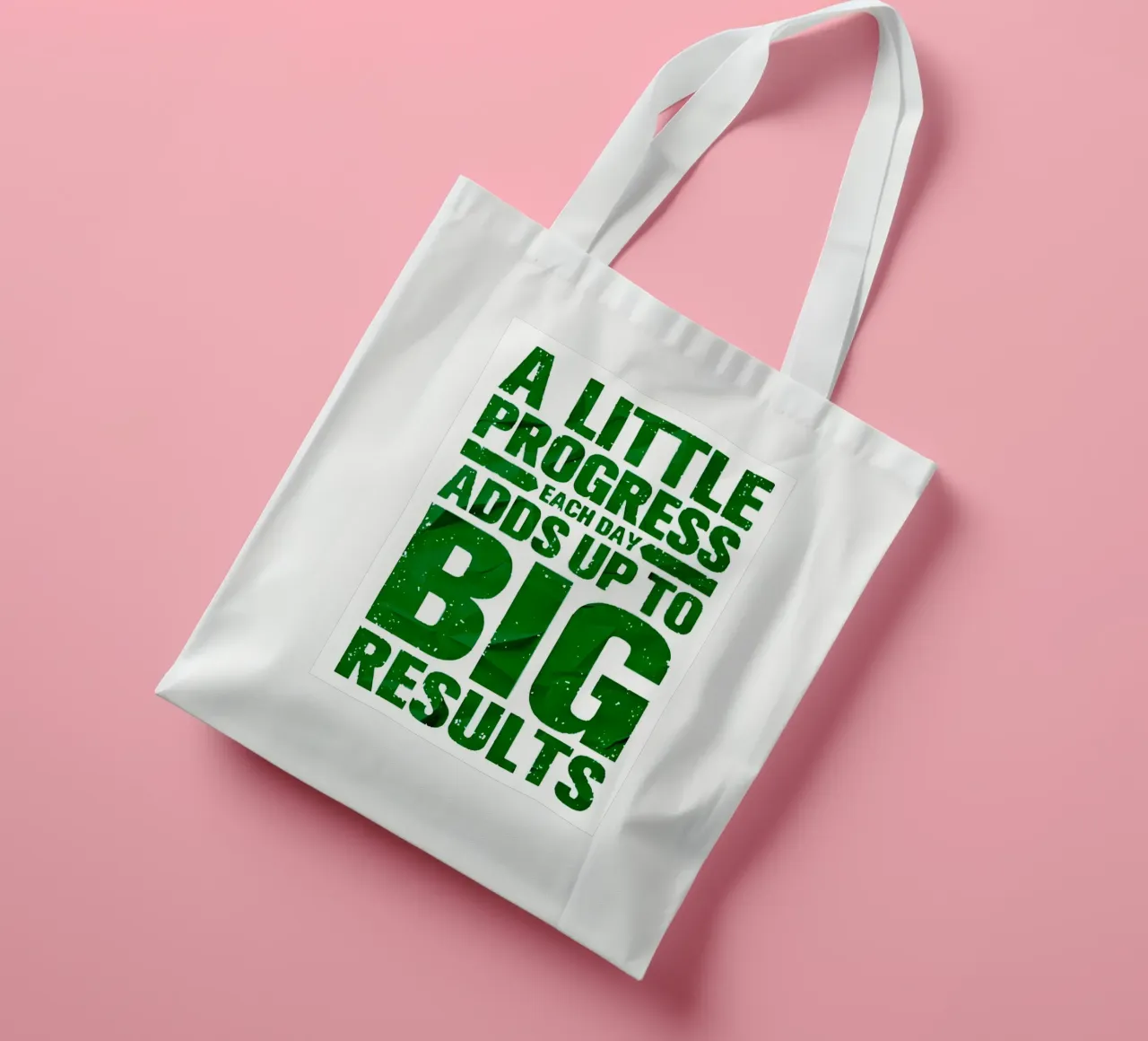 'A LITTLE PROGRESS EACH DAY ADDŞ UP TO BIG RESULTS' borsa in juta da Type & Tape