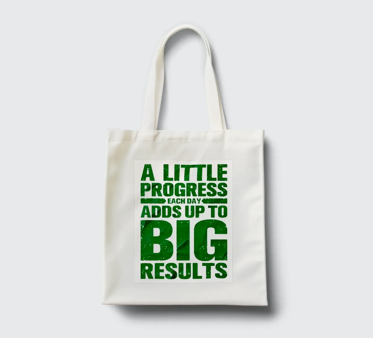 'A LITTLE PROGRESS EACH DAY ADDŞ UP TO BIG RESULTS' borsa in juta da Type & Tape
