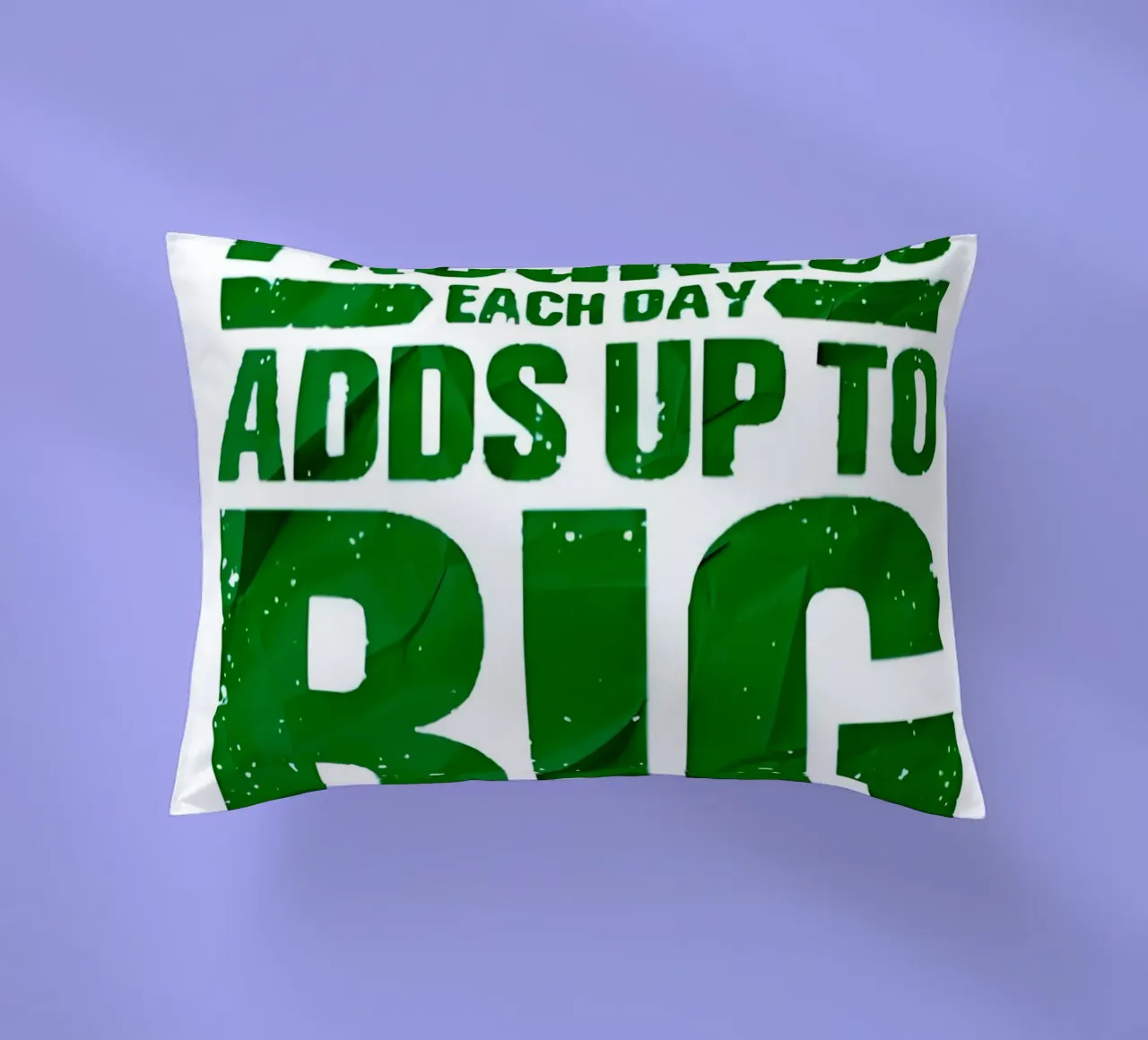 'A LITTLE PROGRESS EACH DAY ADDŞ UP TO BIG RESULTS' cuscino da Type & Tape