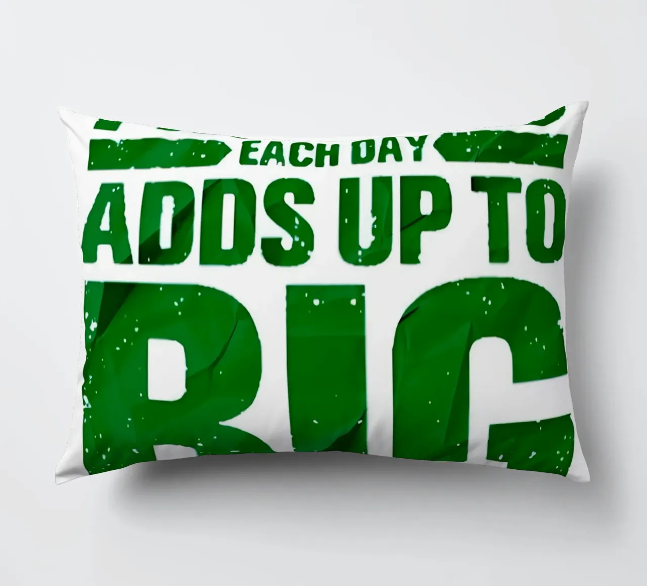'A LITTLE PROGRESS EACH DAY ADDŞ UP TO BIG RESULTS' cuscino da Type & Tape