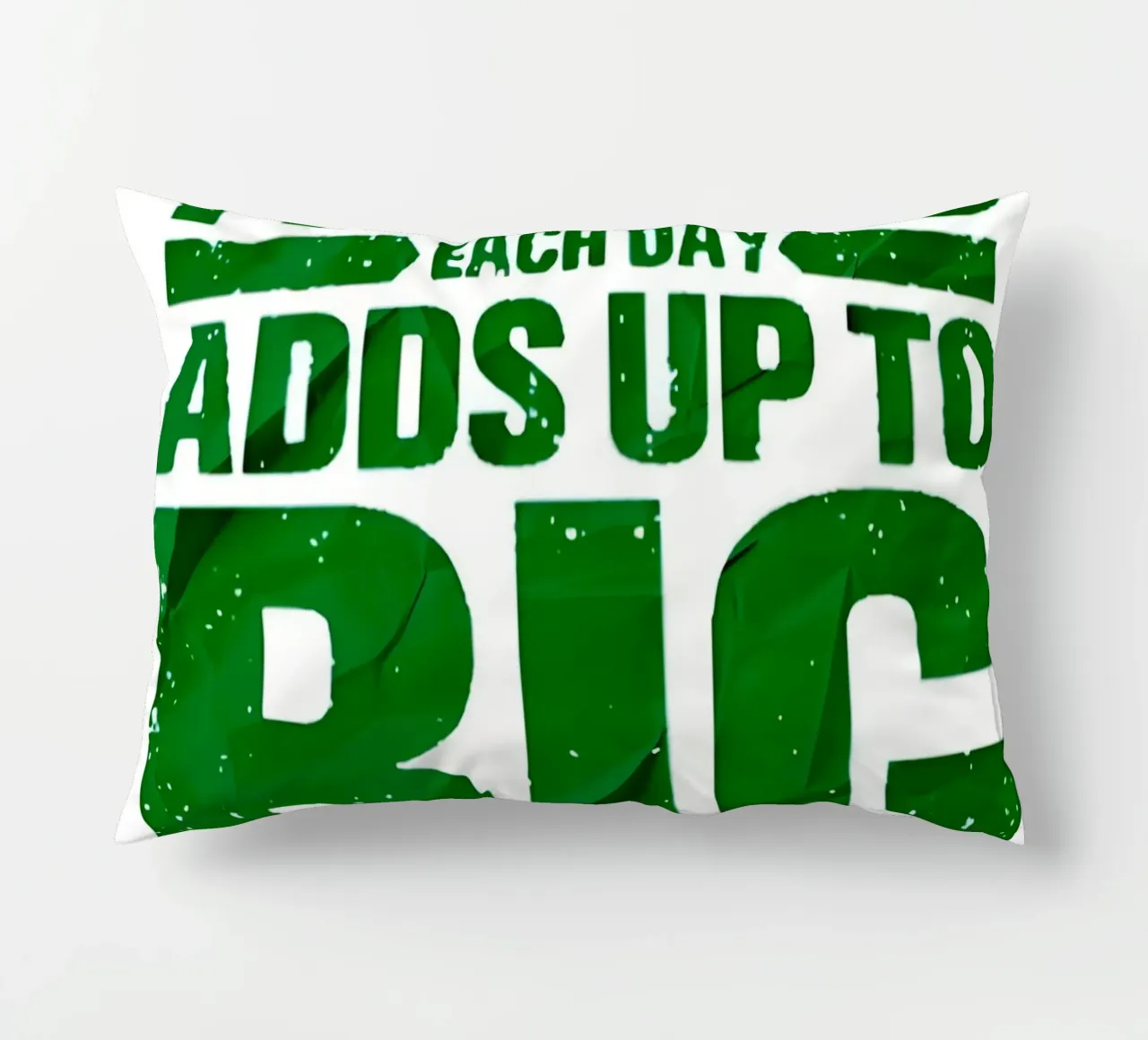 'A LITTLE PROGRESS EACH DAY ADDŞ UP TO BIG RESULTS' cuscino da Type & Tape