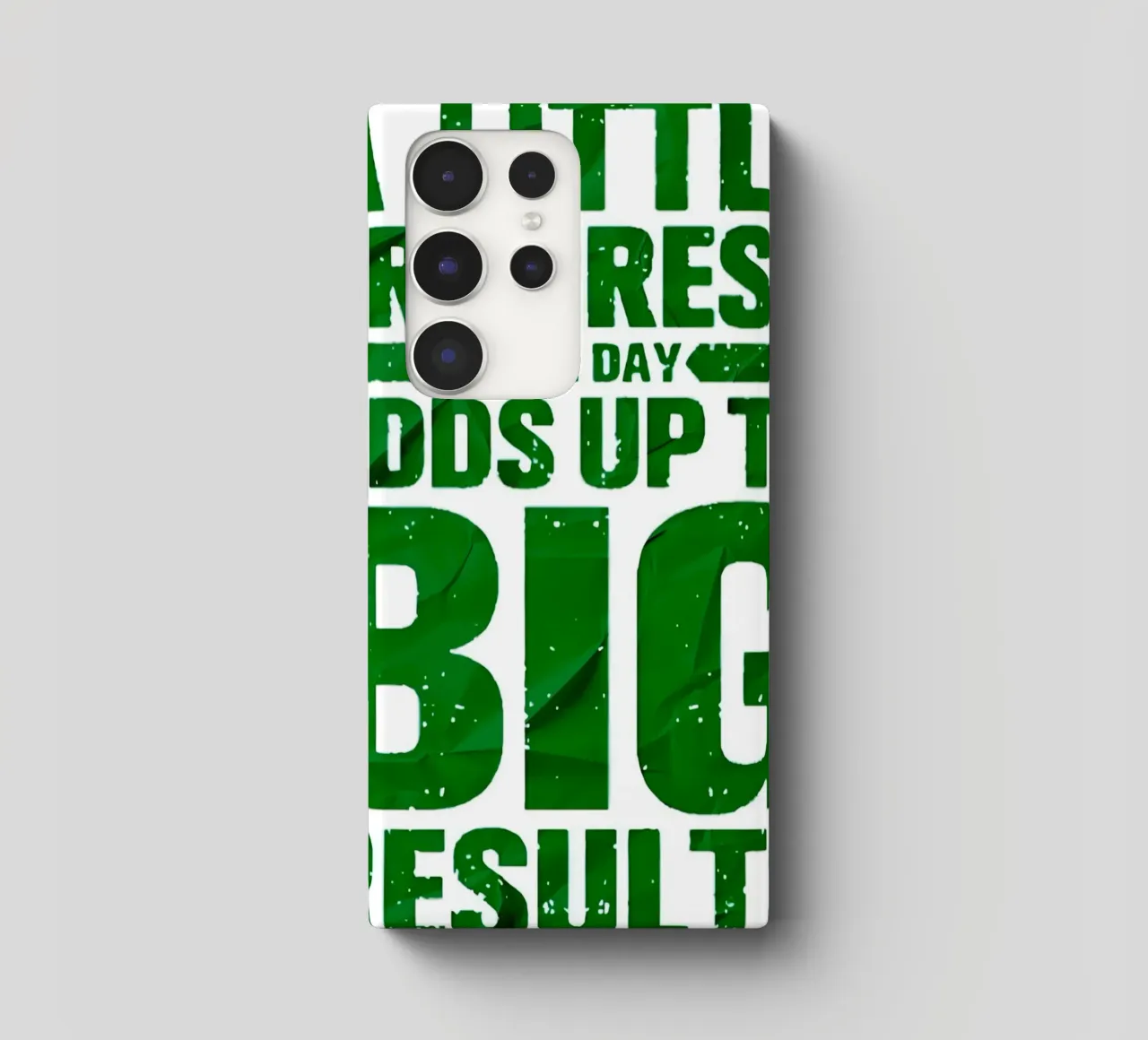 'A LITTLE PROGRESS EACH DAY ADDŞ UP TO BIG RESULTS' cover samsung da Type & Tape