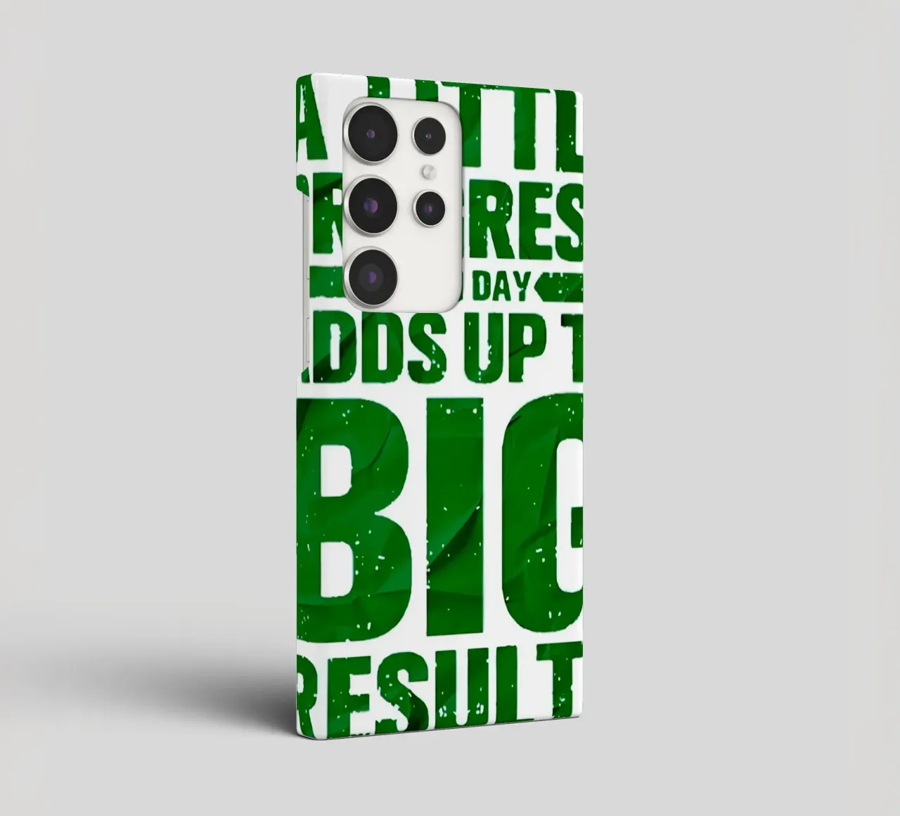 'A LITTLE PROGRESS EACH DAY ADDŞ UP TO BIG RESULTS' cover samsung da Type & Tape