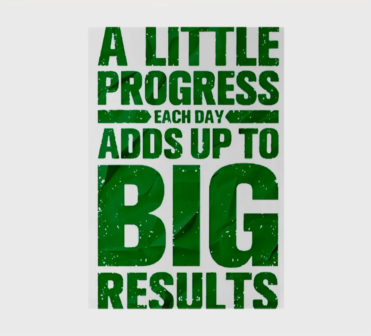 'A LITTLE PROGRESS EACH DAY ADDŞ UP TO BIG RESULTS' notebook by Type & Tape