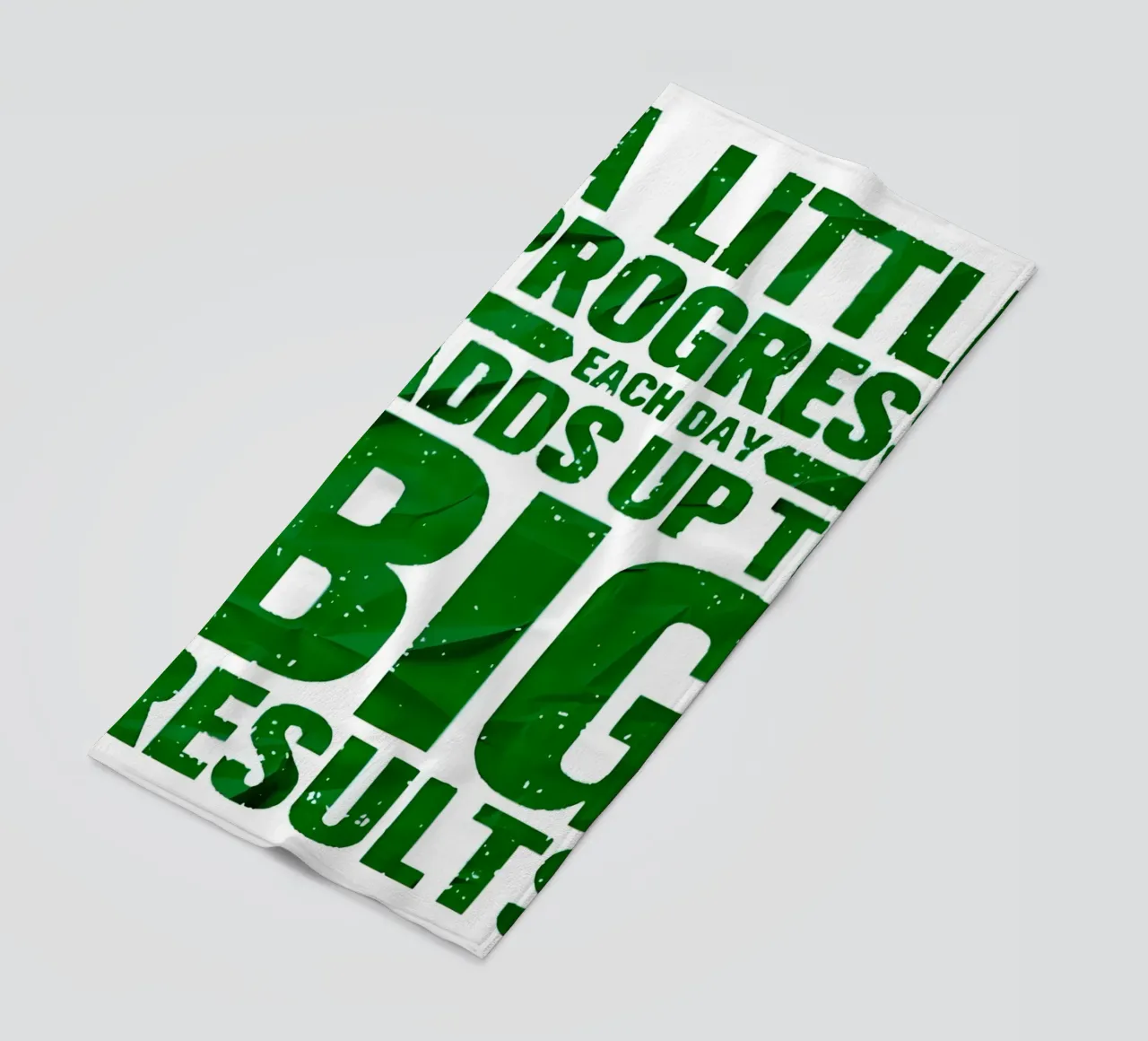'A LITTLE PROGRESS EACH DAY ADDŞ UP TO BIG RESULTS' telo mare da Type & Tape