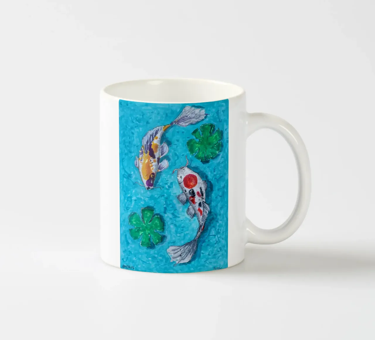 2 koi tazza in ceramica da Martin Ahrens