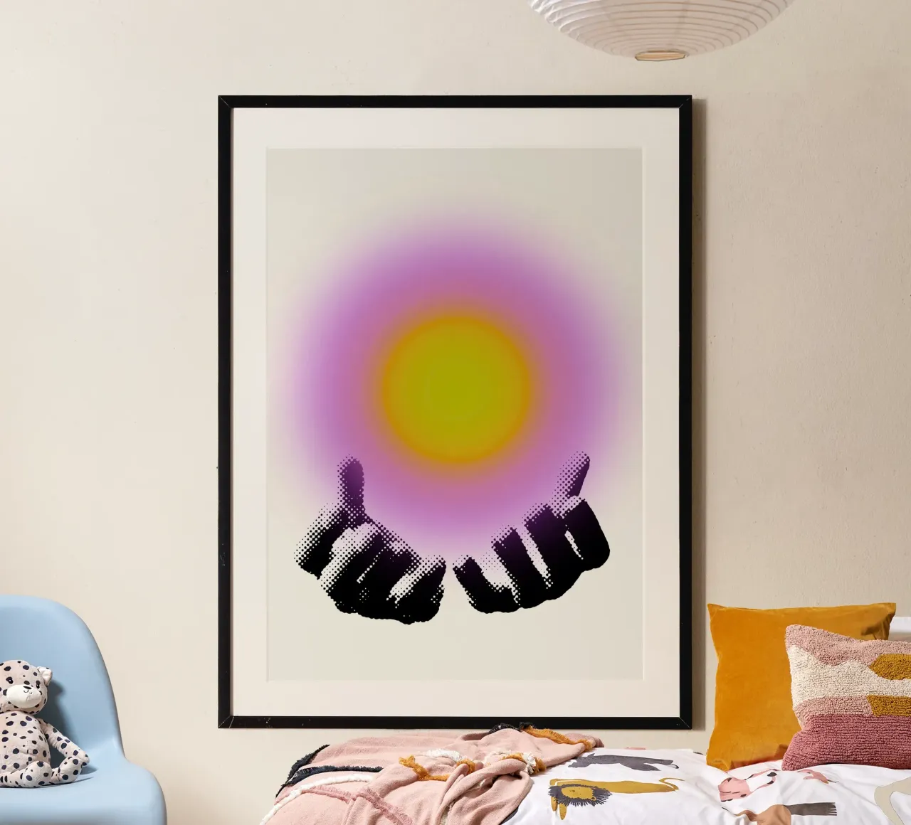 Grasping Light poster con telaio in alluminio da RS LAB STUDIO