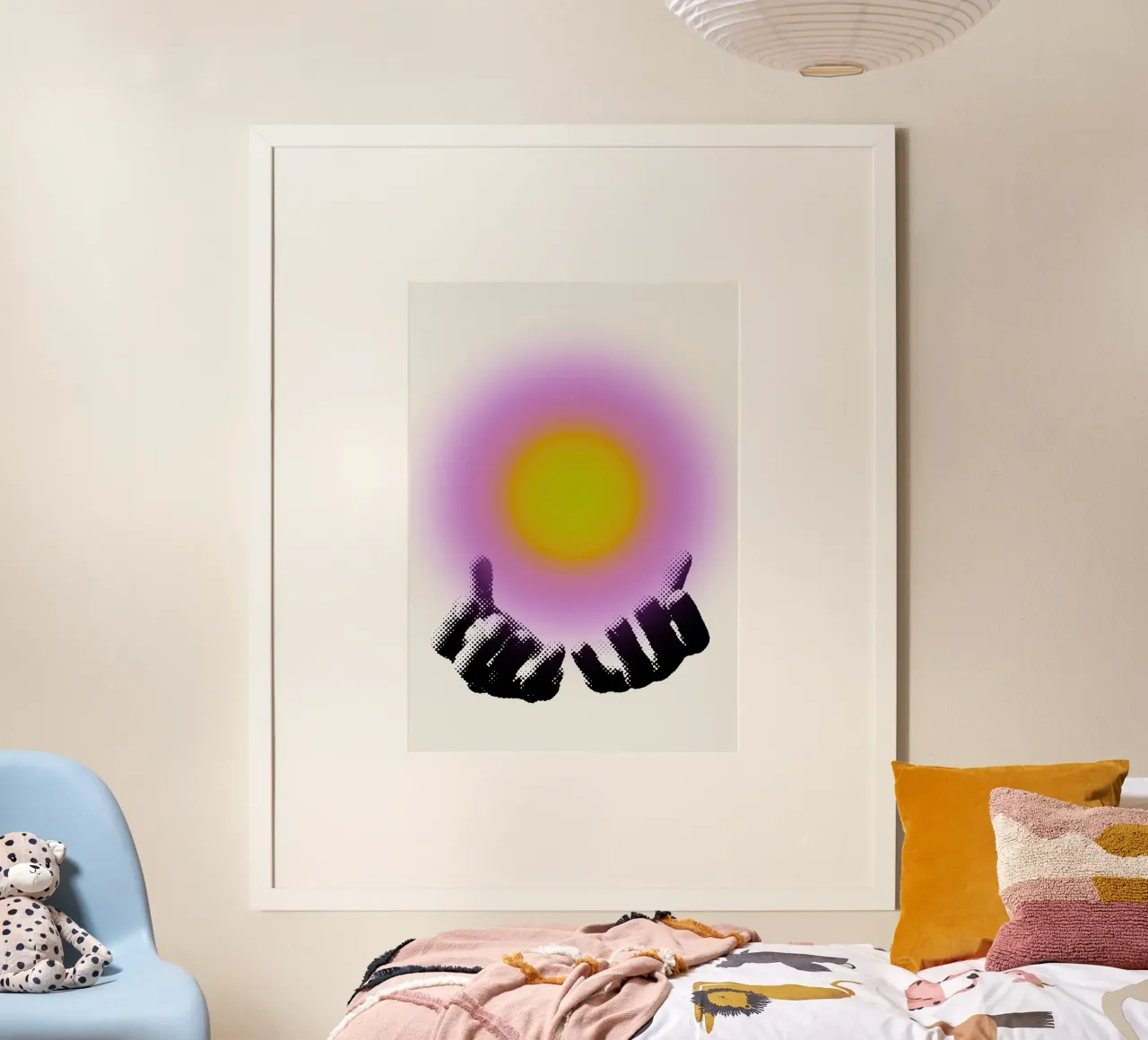 Grasping Light poster con telaio in alluminio da RS LAB STUDIO